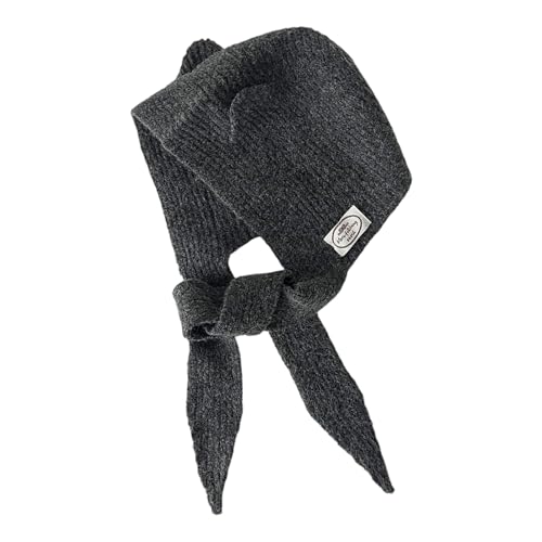 Stylish Cats Ears Scarf Hat Warm Fabric Fashionable Winter Ages 6-15 Fashion Hat Gray