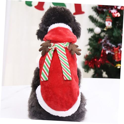Disfraz navideño para perro XS con bufanda roja miniatura 3
