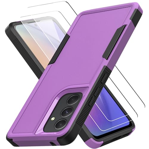 Coque Galaxy A54 5G violette premium avec double protection écran en verre