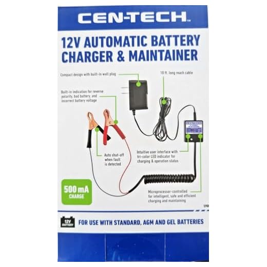 12 Volt Automatic Battery Float Trickle Charger by Cen-Tech by Cen-Tech