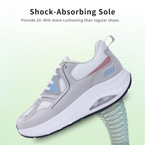 Image of Wide Toe Box Shoes Women Arch Support Walking Sneakers Orthotic Tennis Shoes for Plantar Fasciitis Bunions