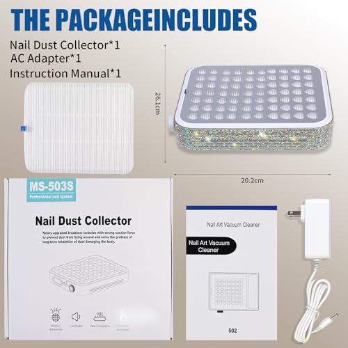 Colector portátil de polvo para uñas con filtro reutilizable miniatura 5