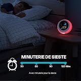 iHoo Toddlers Sleep Training Clock, Kids Alarm Clock with Night Light & Nap Timer, Ok to Wake Clock Gift for 2-9 Years Girls Boys White - 6