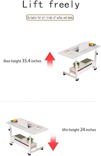 Miniatura 12 de Escritorio universal movible mesa para espacios pequeños almacenamiento conveniente escritorio portátil computadora escritorio ajustable casa Negro