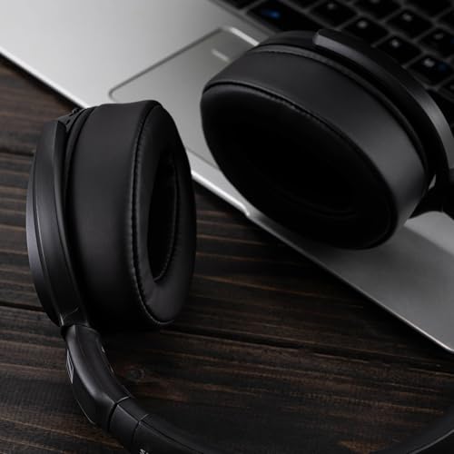 Reposiciones de Almohadillas para Sennheiser HD 4.50BT, HD 4.50BTNC, HD 4.50SE, HD 4.40BT, HD 4.30G, HD 4.20S, HD 458BT, HD 450BT, HD 400S, HD 350BT, HD300 Auriculares, Cubiertas de Almohadillas (Negro) miniatura 7