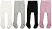 Durio Collant per bambine in cotone, collant per bambini, set di collant caldi leggings, 4 paia, bianco, nero, grigio chiaro, viola, 6-12 mesi