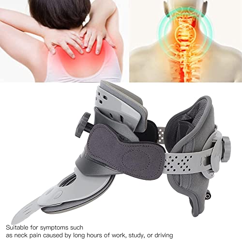 CukUJH Cervical Neck Traction Device, Neck Support Stretcher for Neck Shoulder Pain Relief with 3 Temperature Control, Cervical Correction Support