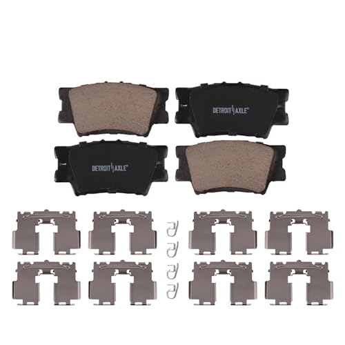 Image of Detroit Axle - Brake Pads for Toyota Camry Avalon Lexus ES350 ES300h, 4pc Front & Rear Ceramic Brake Pads Set Replacement