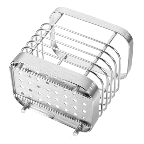 OUNONA Elegant Kitchen Supply Wall-mounted Cutlery Rack Stainless Steel Utensil Holder Modern Chopstick Container