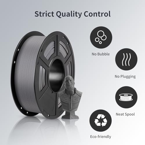 Image of ANYCUBIC 3D Printer Filament PLA 1.75mm, FDM Printer Filament 1kg Spool (2.2 lbs), Dimensional Accuracy + /- 0.02 mm (1kg, Grey)