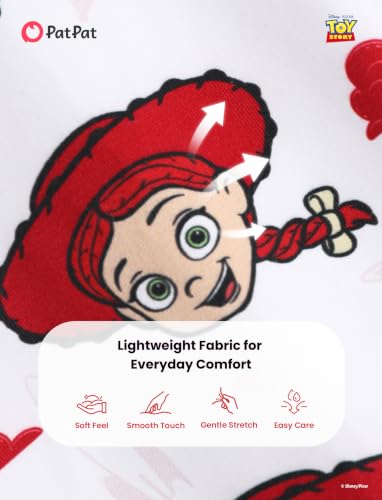 Image of Disney Girls Clothes Long Sleeve Sweatshirt Leggings Outfit 2 Piece Set | Officially Licensed丨Bold Character Print丨Ruffle Shoulder丨Comfy Fit丨Soft Feel丨Lightweight丨Bright Colors丨Mix & Match丨Gift-Ready