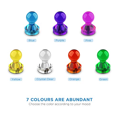 GREATMAG Push Pin Whiteboard 56 Pack 7 Assorted Color