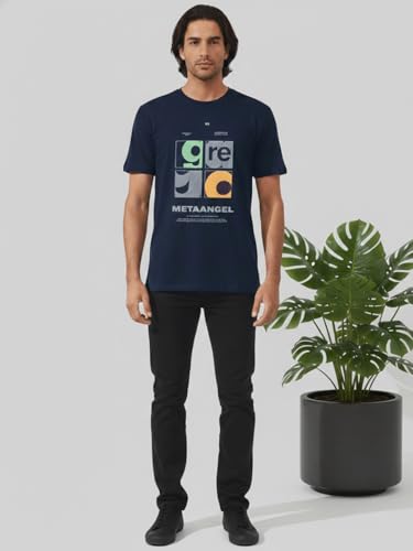 Image of Dollar Men's Pack of 1 Printed Non Zipper Round Neck T-Shirt