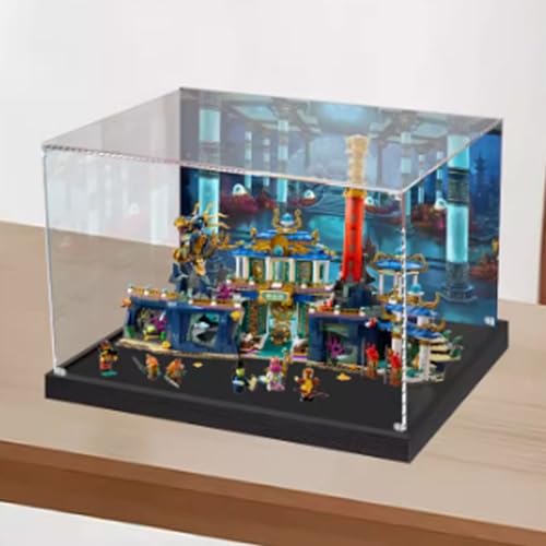 HAIWENFEIQI Vitrina acrílica para Lego Dragon Palace 80049, caja de exhibición a prueba de polvo compatible con Lego, modelo de regalo (no incluye el modelo) (fondo)