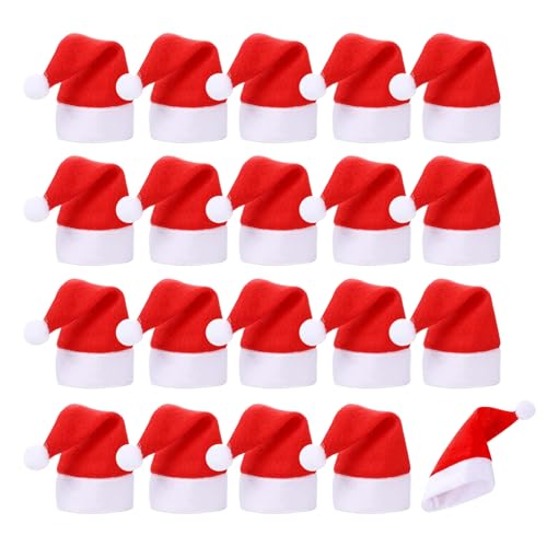 CHDZSW 20 Stück Mini Weihnachtsmütze,Kleine...