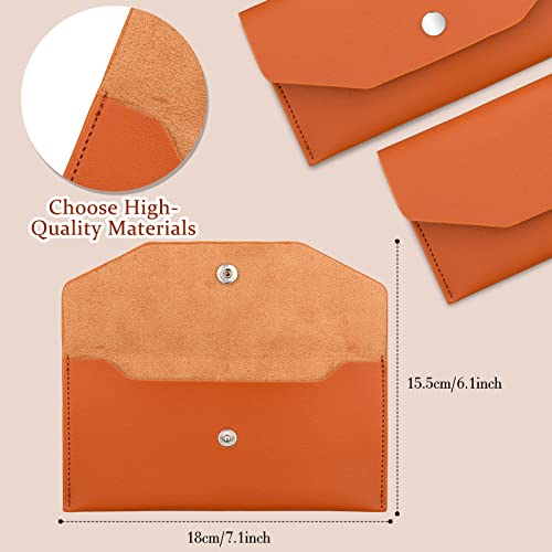 Frienda 11 Pieces Pu Leather Cash Envelopes Cash Wallet Reusable Budget Envelope Cash Dividers For Wallets With Cash Envelope Tab Stickers For Bill Planner (Camel ) #TOP3