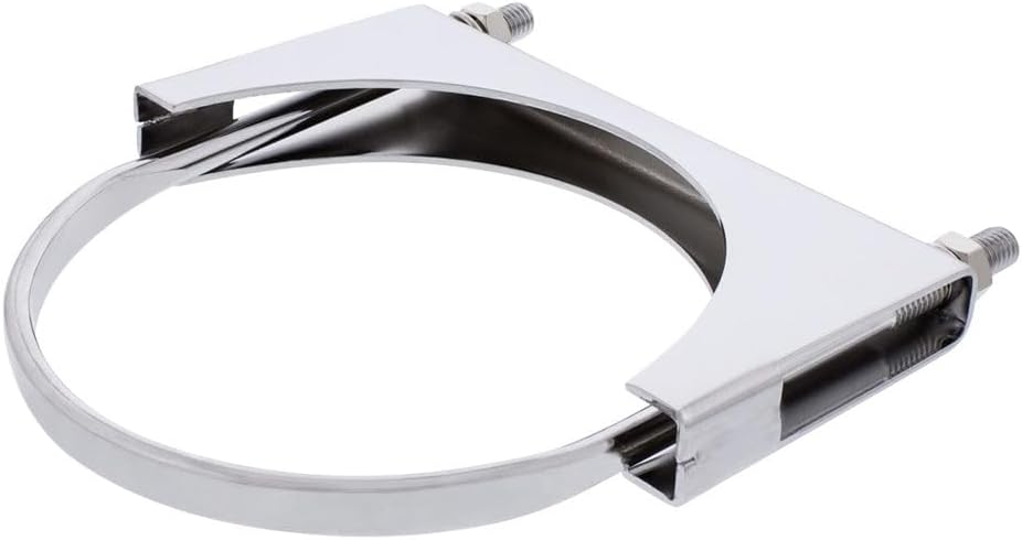 7" Polished Stainless-steel U-bolt Exhaust Clamp, Road-Ready Upgrade, Premium Upgrade