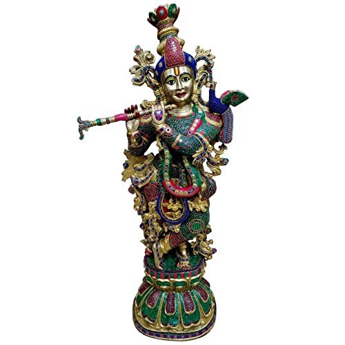 Statue de Bal Krishna en laiton, idole Laddu Gopal 20 cm, chor de Krishna murti Kanha Makhan, autel du temple Mandir, décoration Pooja chor de Makhan - Canada
