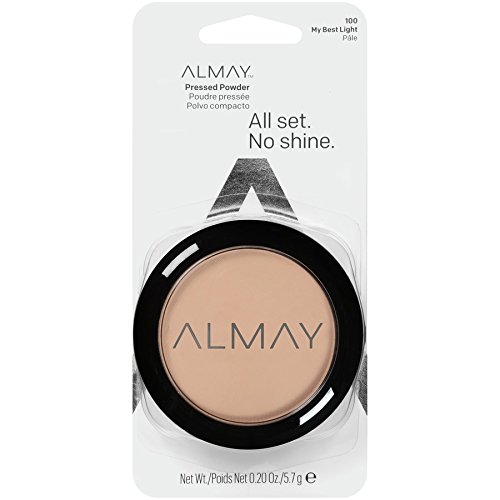 Almay Pressed Powder, Skin Tone Matching, Hypoallergenic, Frageance Free, 100 My Best Light, 0.20 Oz #TOP1