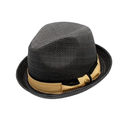 Peter Grimm Depp Fedora Hat, Bow Tie Black, XXL