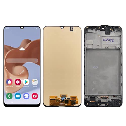 SHOWGOOD Tela de exibição Super AMOLED M21S com moldura, para Samsung Galaxy M21s F415 F415F LCD sensível ao toque digitalizador de substituição (preto sem moldura)