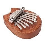Mini Kalimba 8 Keys Finger Piano Clear Pleasant Sound Portable Thumb Piano Pendant with Hanging Rope (XA67 Cat Head)