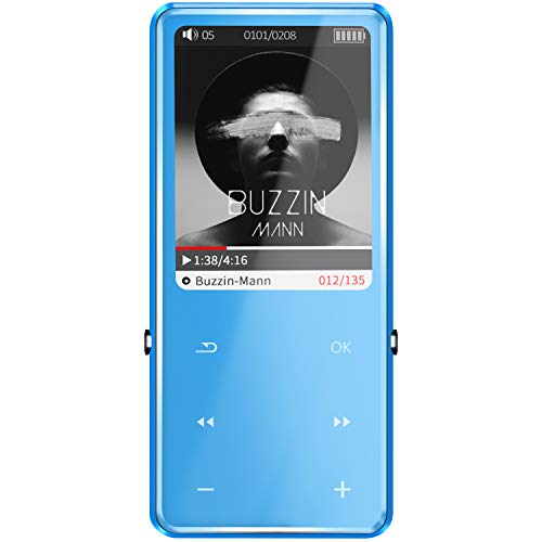 SOTEFE® 32GB Reproductor MP3 Bluetooth 4.0 MP3 Player 2.5D Pantalla BotónTáctil Multi-función Altavoz Súper Sonido/Video/FM Radio/ E-Book/Registro Juegar Música Más 100H(Soporte Tarjeta hasta 128GB)