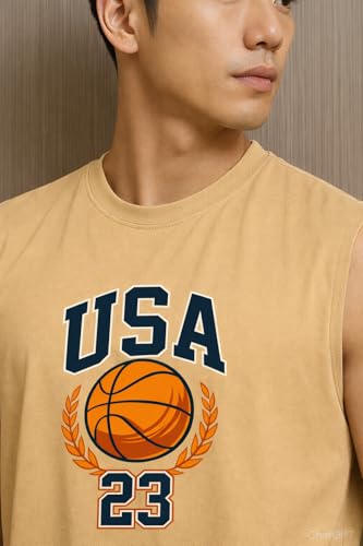Image of JUGULAR Tank Tops Sleeveless T-Shirt for Men Gym Wear Vest Printed Stylish Round Neck Running for Sports Workout Fitness & Casual or Beach Wear