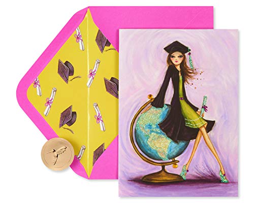Papyrus Graduation Card For Her - Designed By Bella Pilar (Look Out World) #TOP3