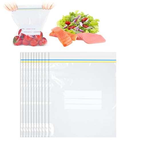 Bolsa gruesa para congelador sin BPA con cerradura, bolsas resellables para congelar alimentos, en caja (mediano-30 piezas)
