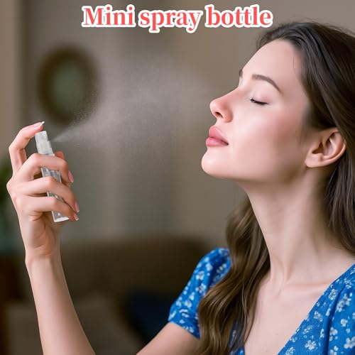 16 Pcs 3ml Mini Spray Bottles with 6 Accessories (4 Plastic Droppers + 2 Syringes) - Refillable Travel Perfume Bottles, Small Empty Atomizer for Essential Oils, Fine Mist Portable Perfume Sample Kit3