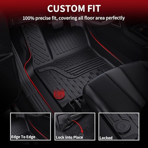 Image of LASFIT Front Floor Mats for RAM 1500 /2500 /3500 2013-2018 Bench Seat