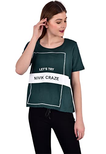 Image of NIVIK Printed Cotton T-Shirt for Women