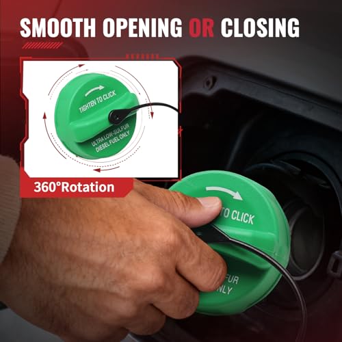 Image of Diesel Fuel Cap Gas Cap 52013994AB Compatible with Dodge Ram 1500 2500 3500 4500 5500 Jeep Liberty Wrangler Grand Cherokee