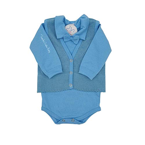 Kit Saida Maternidade Recem Nascido Menino Azul Liso