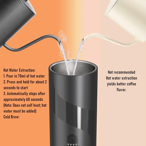 Cafetera portátil ajustable con batería recargable 100 mL miniatura 2