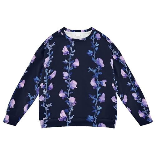 JUNZAN Retro Snapdragon Navy Blue Kids Girls Pullover Hoodie Fleece Hoodie for Boys Camping 4T