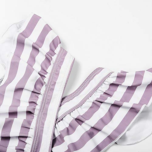 Image of JerrisApparel Little Girl One-Piece Swimsuit Ruffled Sleeve Swimwear Bathing Suit Beachwear
