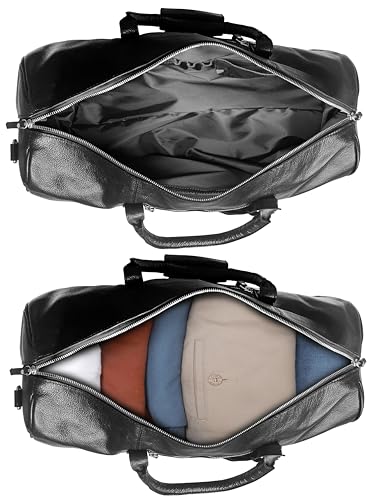 Image of Handmade Leather Travel Duffel Bag - Airplane Underseat Carry On Bags by Rustic Town