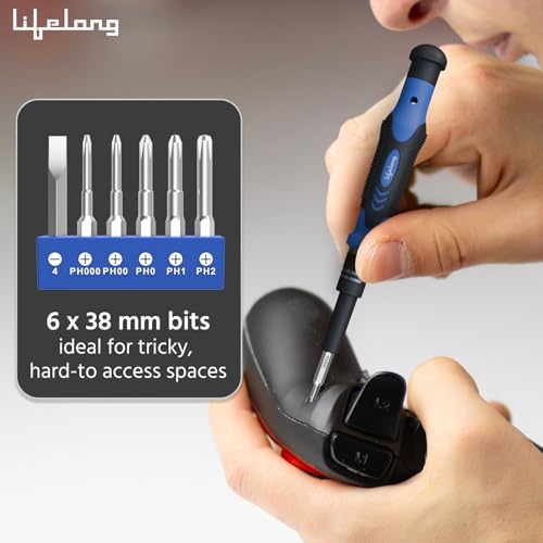 Image of Lifelong 62 in 1 Magnetic Precision Screwdriver Set, Tool Kit for Home | Multipurpose - Furniture & Electronic Repair | Extendable & Flexible Shaft for Hard-to-Reach Places | Laptops, Phones (LLETK09)