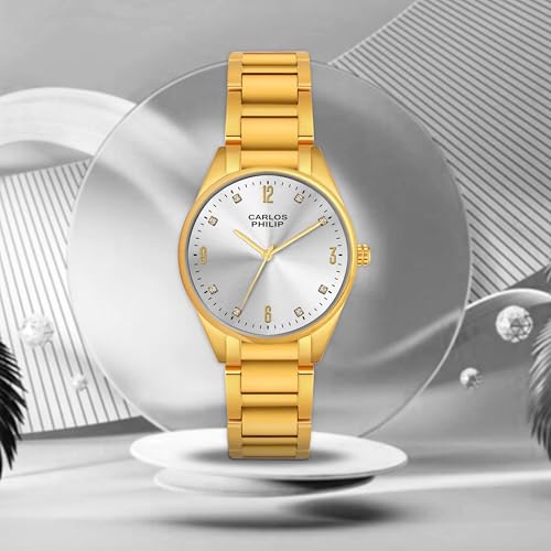 Image of Carlos Philip Majesta Series Premium Luxury Analog Watch | Heritage-Inspired Design | Stainless Steel Build | Exclusive Dial Colors | Japanese Quartz Movement