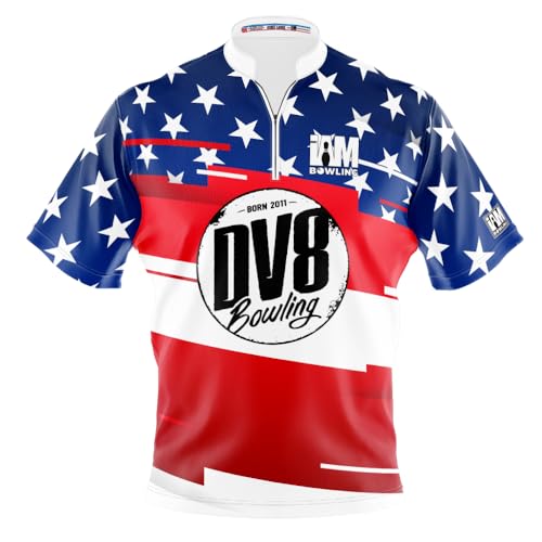 Logo Infusion I AM Bowling Jersey Short Sleeve Sash Collar 2168-DV8 Made in USA DV8 (US, Alpha, 4X-Large, Regular, Regular) Multicolored