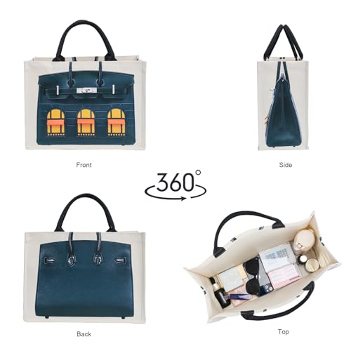 Bolso Tote de Lona Resistente de 16oz para Mujer miniatura 5