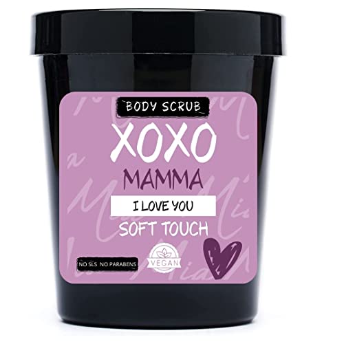 XOXO | Scrub Corpo Esfoliante Peli Incarniti | Rimodellante Anticellulite | Arricchito con Burro di Karitè | Vegan NO SLS NO Parabeni | Per Tutti i Tipi di Pelle 1x250gr (Mamma's Soft Touch)