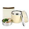 Thermos per Alimenti Caldi1500ml, Contenitore Termico per Alimenti con Cucchiaio Pieghevole, Lunch Box Termico in Acciaio Inossidabile, Porta Pranzo Termicos per Zuppa, Porridge, Riso, Verde
