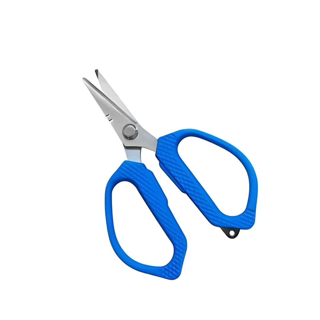 Frichy Braided Line Scissors, Stainless Steel Construction, Serrated Cutting Edge, Soft Grip Handle, 120mm Length