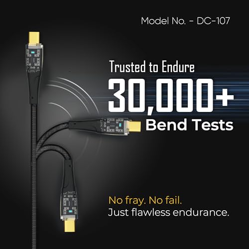 Image of Vismac Type C to Type C Fast Charging & Sync Cable, Double-Braided Design with Gold-Plated Connectors, Durable Insulation & Universal Compatibility for iphone, ipad(1.2Mts)