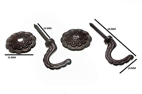 Raffhalter für Vorhänge, Metall, 35 mm, Schwarz, 100 Stück