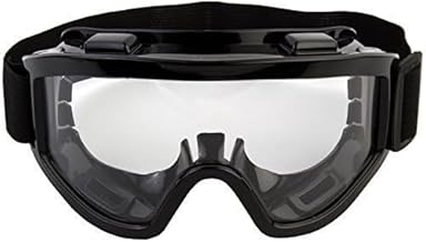 Casakit Adult Motorbike Motocross ATV/Dirt Bike Racing Transparent Goggles with Adjustable Strap Racing Transparent Goggles(Black)