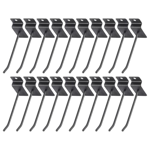 Durlo 20-teiliges Lamellenwandhaken-Set, robuste Lamellenwand-Regalhalterungen, Aufhängehaken, Stecktafel-Gitterwand-Panelhaken für Garagen, Geschäfte, Einzelhandelsdisplays
